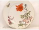 Paris Porcelain Plate Butterfly Flowers 19th Vierzon