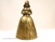 Table bell bell Bronze Golden Flowers Female 19th