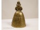 Table bell bell Bronze Golden Flowers Female 19th