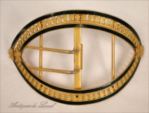 Belt Buckle Brass Art Nouveau 19th Golden Email