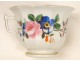 Porcelain cup saucer Paris Flowers Gilding Louis-Philippe 19th