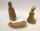 Lot 3 Characters sandstone sculpture Vintage Design Lodereau 1970