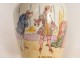 3 Jars Earthenware Lunéville 19th Wedding Scene Galante