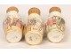 3 Jars Earthenware Lunéville 19th Wedding Scene Galante