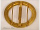 Buckle Brass Art Deco 20th Golden Email