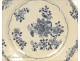 Flat Compagnie des Indes Blue Flowers Kangxi 18th