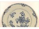 Flat Compagnie des Indes Blue Flowers Kangxi 18th