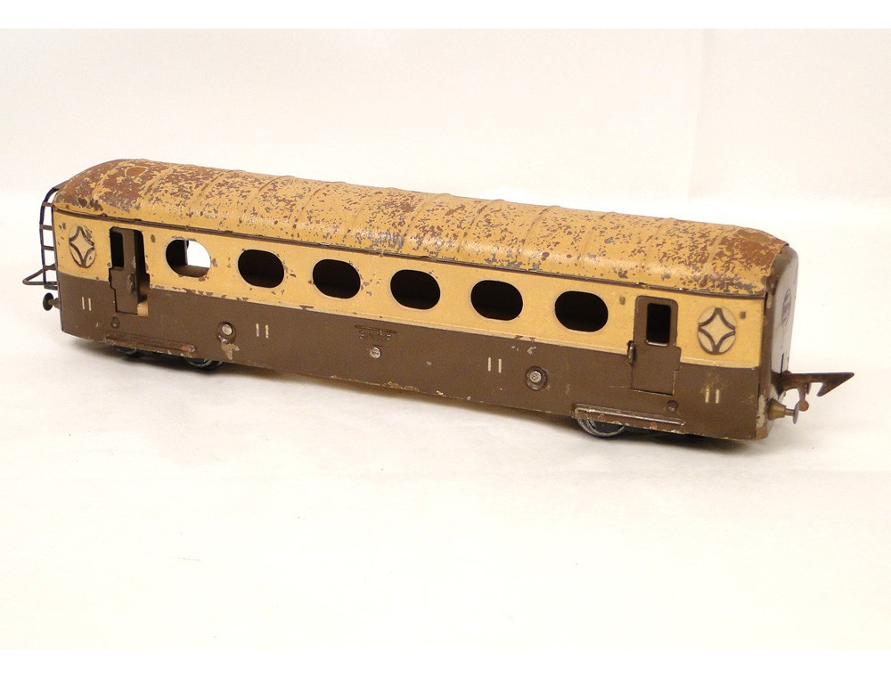 Voiture Voyageurs JEP J De P Bogies 1920-25 - Echelle O - Acier Embouti Bordeaux