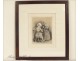 Engraving Lalaisse Women Kids Carhaix Brittany 19th