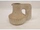 Sandstone Sculpture Vase Vintage King Lys Design Lodereau 1970