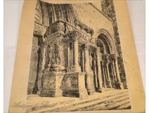 Engraving Abbey Monastery Saint-Gilles Gard Clauzier 20th