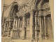 Engraving Abbey Monastery Saint-Gilles Gard Clauzier 20th