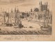 Engraving Old Bridge London Thames 19th