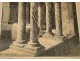 Engraving Cloister Columns Elne Pyrenees 20th Clauzier