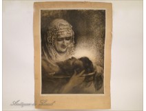 Judith Beheading Holofernes engraving 20th Bible