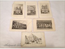 Lot 6 Engravings Cloitre Angouleme Cathedral Vienna 18th