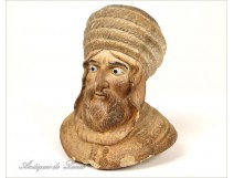 Head Pipe Earth Man 19th Orientalist Persia