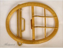 Buckle Brass Gold Art Nouveau 19th