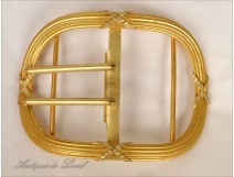 Buckle Brass Gold Art Nouveau 19th