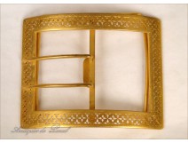 Buckle Brass Gold Art Nouveau 19th