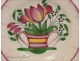 Luneville Faience plate Flowers K &amp; G 19th