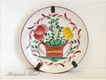 The Earthenware Plate Flowers 19th Islettes Cart