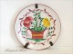 The Earthenware Plate Flowers 19th Islettes Cart