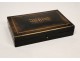 Box in box card game Whist, blackened wood and polished brass, Napoleon III nineteenth