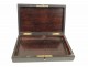 Box in box card game Whist, blackened wood and polished brass, Napoleon III nineteenth