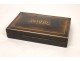 Box in box card game Whist, blackened wood and polished brass, Napoleon III nineteenth