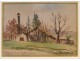 Watercolor factory Poligny Jura by Louis Bissinger twentieth