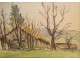 Watercolor factory Poligny Jura by Louis Bissinger twentieth
