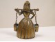 Table bell bell Bronze Doré Young Peasant Water 19th