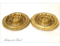 Ashtrays Pair Studio Cinema Gaumont 20th Golden Brass