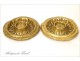 Ashtrays Pair Studio Cinema Gaumont 20th Golden Brass