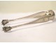 Sugar Tongs Sterling Silver Lion Paw Flowers Minerva NAPIII 19th