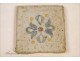 Earthenware tile Flower Deco Architecture 19th