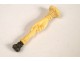 Seal in sterling silver, monogrammed, with carved bone handle, decorated with a hand and scepter, nineteenth