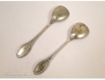 Pair of Sterling Silver Salt Spoons 19th