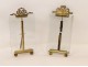 2 Frames Photo Holder Gold Brass Glass 19th Knots