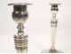 Bronze candlesticks pair silver Directoire period, eighteenth