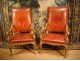 Pair of Armchairs Regency carved gilded eighteenth