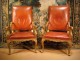 Pair of Armchairs Regency carved gilded eighteenth