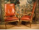 Pair of Armchairs Regency carved gilded eighteenth