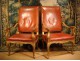 Pair of Armchairs Regency carved gilded eighteenth