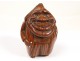 Snuffbox Corozo carved a grotesque character, nineteenth