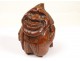 Snuffbox Corozo carved a grotesque character, nineteenth