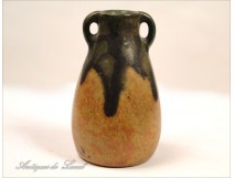 Small Vase Stoneware Miniature 20th Denbac Greber