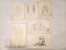 Lot 6 Characters Mythology Prints Sculptures 18th