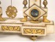 endule gantry white marble and gilded bronze, decorated with flowers and medallions, Louis XVI, XVIII